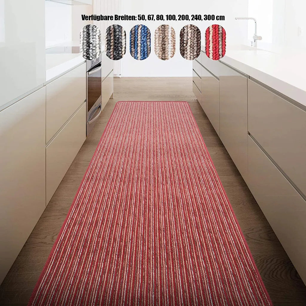  Teppich-Läufer Auf Maß Trier Rot Breite: 67 Cm, Länge: 400 Cm