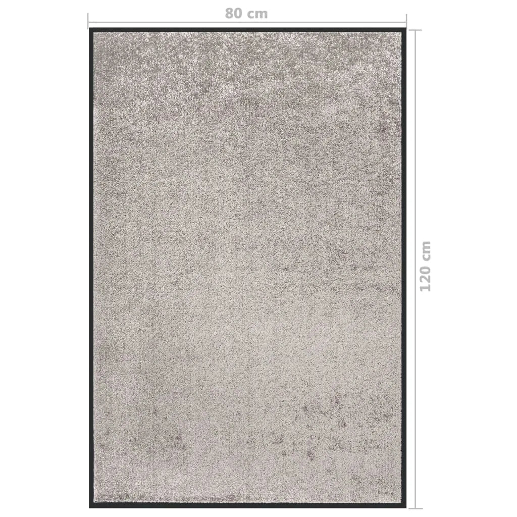  VidaXL Fußmatte 80x120 Cm Grau