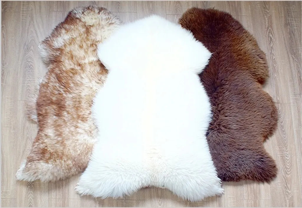  XXL Schaffell Lammfell Teppich Naturprodukt Pflanzlich Gegerbt Naturweiß 120-130 Cm Echtfell Fellteppich