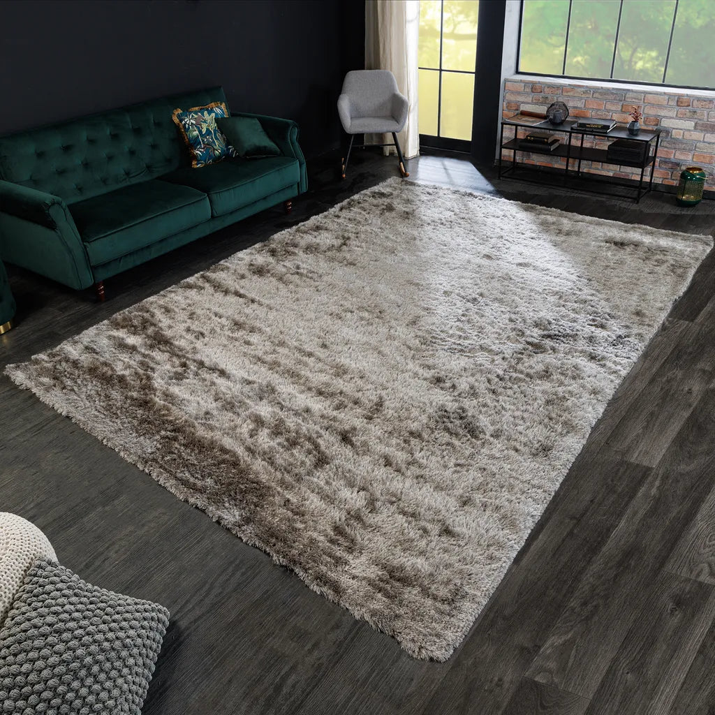  Hochflor Teppich CLOUD 9 250 X 350 Cm Beige Champagner
